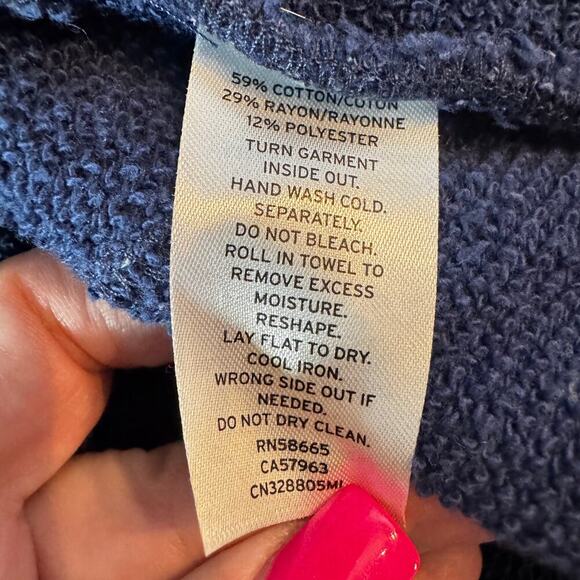 Caslon Jacket Womens XL Heather Blue Open Front Knit Cotton Shawl Collar Pockets - Picture 4 of 9